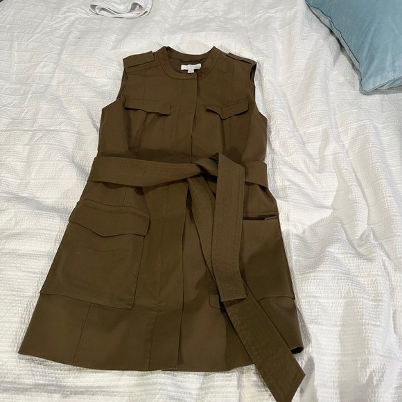 Emerson Rose Army Green Tie Waist Vest (s) - Picture 1 of 6